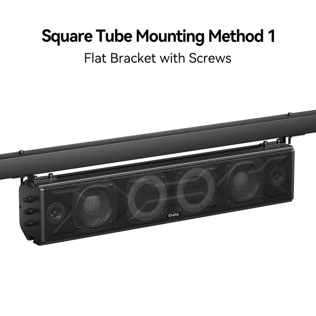 Alt view image 3 of 5 - Ehaho Universal Mounting Kit Z-Type Flat Bracket, Compatible with T101, T102 Sound Bars for UTVs, ATVs, and Golf Carts