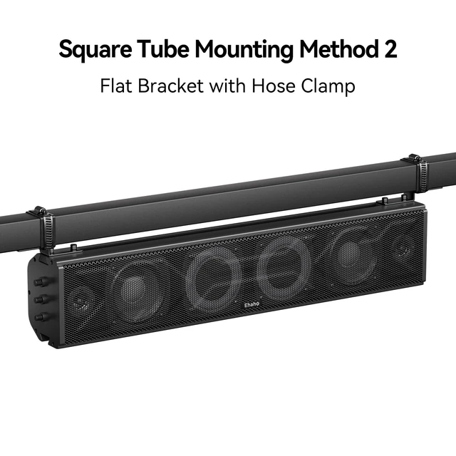 Alt view image 4 of 5 - Ehaho Universal Mounting Kit Z-Type Flat Bracket, Compatible with T101, T102 Sound Bars for UTVs, ATVs, and Golf Carts