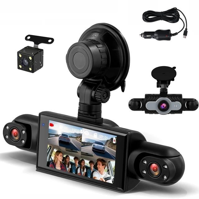 Main image of 360 4 Channel Dash Cam Front and Rear Left Right Camera for Cars