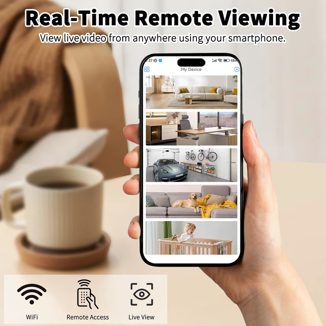 Alt view image 3 of 5 - HIGSEEU Mini Camera DIY Module 1080P WiFi Security Camera, Tiny Nanny Cam Module with Motion Detection, Remote Viewing, Loop Recording, Compact Indoor Home Monitoring Camera