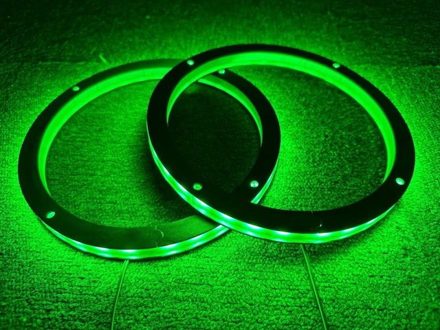 Alt view image 4 of 5 - Sando Tech 2PCS 6.5" Car LED Speaker Ring Lights Million Colors Shift Coaxial Speaker Rings Dream Color Chasing Flow Series + RGB Spacer Ring Light Bluetooth App & Remote Control