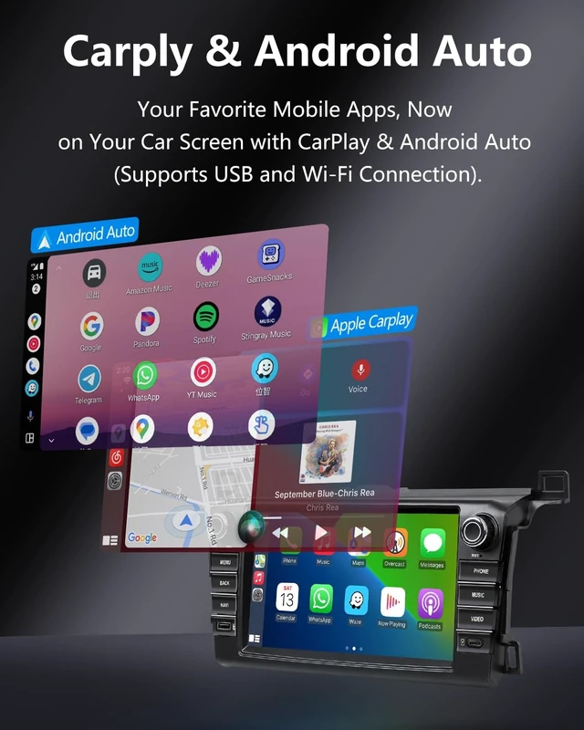 Alt view image 4 of 5 - Car Radio for Toyota RAV4 (2013-2018) with CarPlay Camera Bluetooth GPS USB