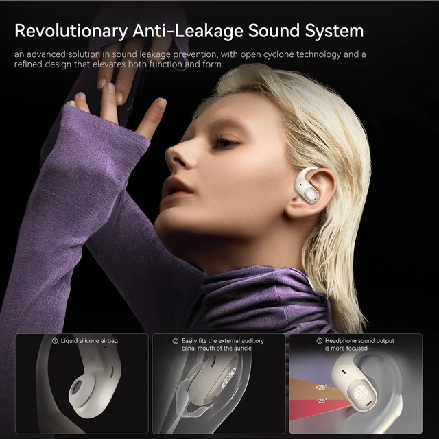 Alt view image 2 of 5 - BUGANI Open Ear Headphones Open Ear Earbuds Running Earbuds Wireless