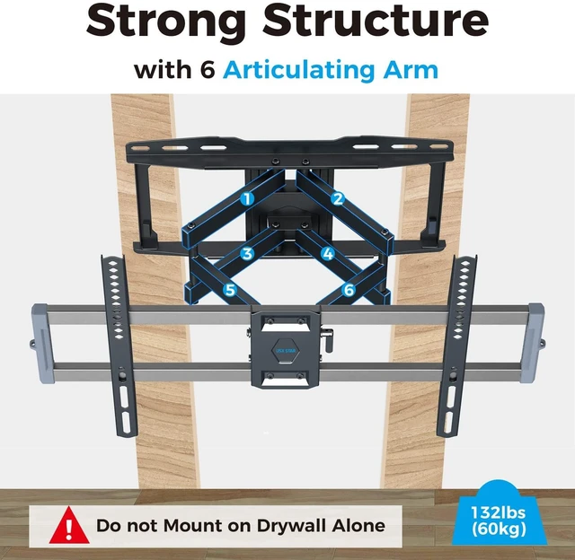 Alt view image 4 of 5 - USX STAR Outdoor TV Wall Mount Full Motion for 65 70 75 85 86 90 Inch TVs