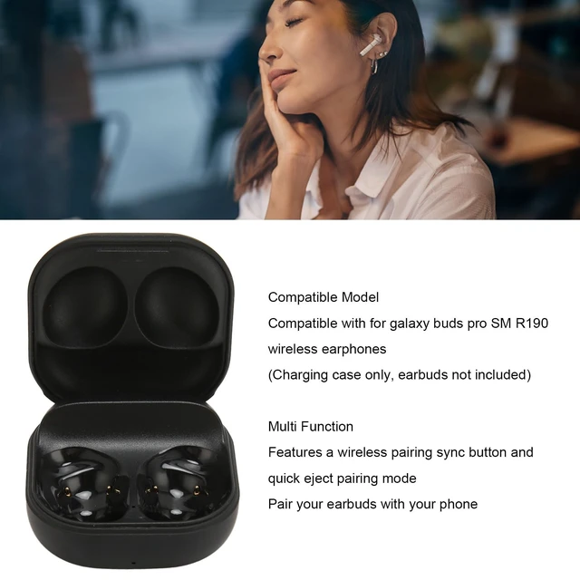 Alt view image 3 of 5 - ASHATA Replacement Charging Case for Buds Pro SM-R190, Wired Charging Dock, Black, No Earbuds Included