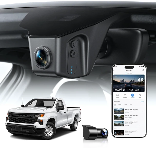 Main image of OEM-Fit 4K Dual Dash Cam for Chevrolet Silverado 2022-2025, 128GB
