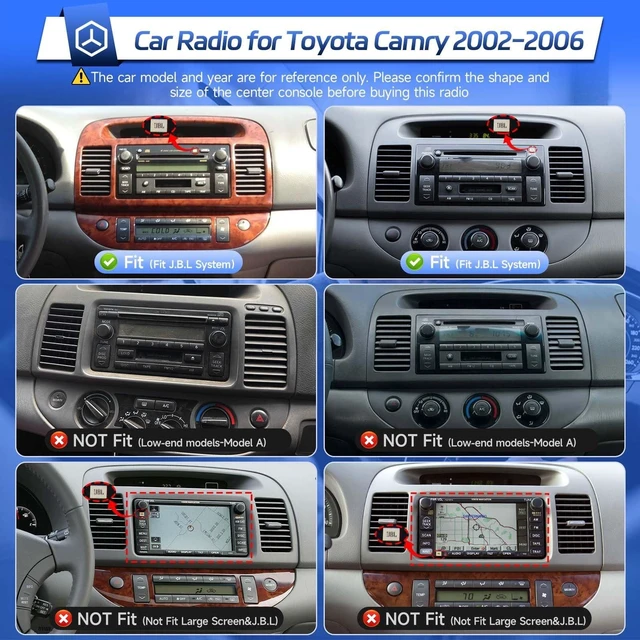 Alt view image 2 of 5 - Leadfan Car Radio for Toyota Camry 2002 2003 2004 2005 2006(J.B.L Version)