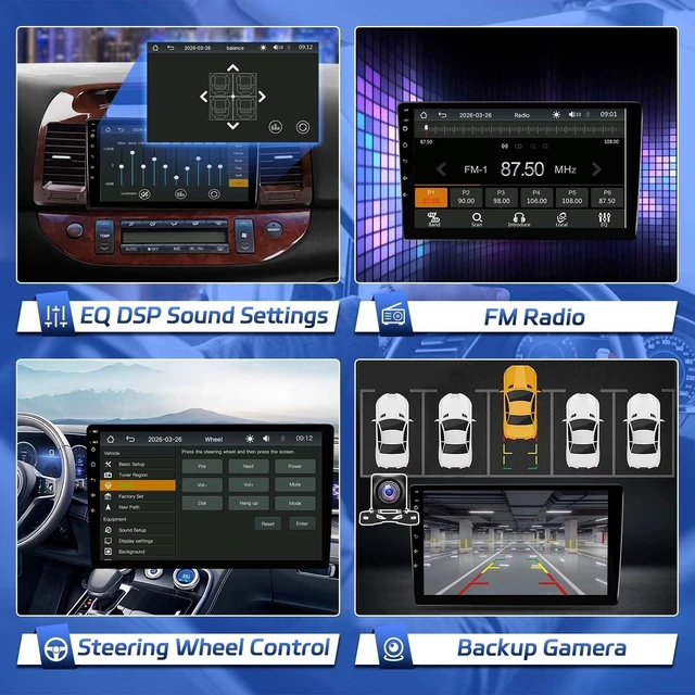 Alt view image 5 of 5 - Leadfan Car Radio for Toyota Camry 2002 2003 2004 2005 2006(J.B.L Version)