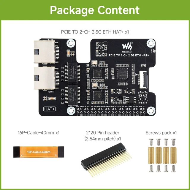 Alt view image 2 of 5 - Waveshare PCIe to 2-CH 2.5G ETH, Equipped with Dual RTL8125, Driver Free