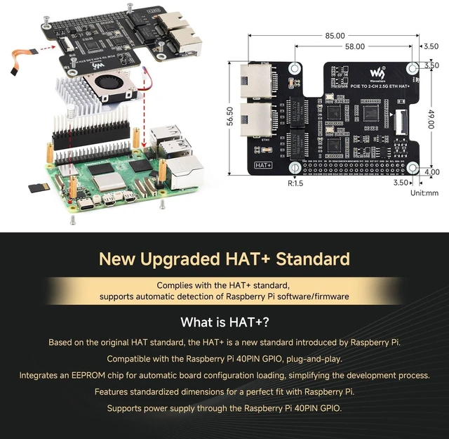 Alt view image 5 of 5 - Waveshare PCIe to 2-CH 2.5G ETH, Equipped with Dual RTL8125, Driver Free
