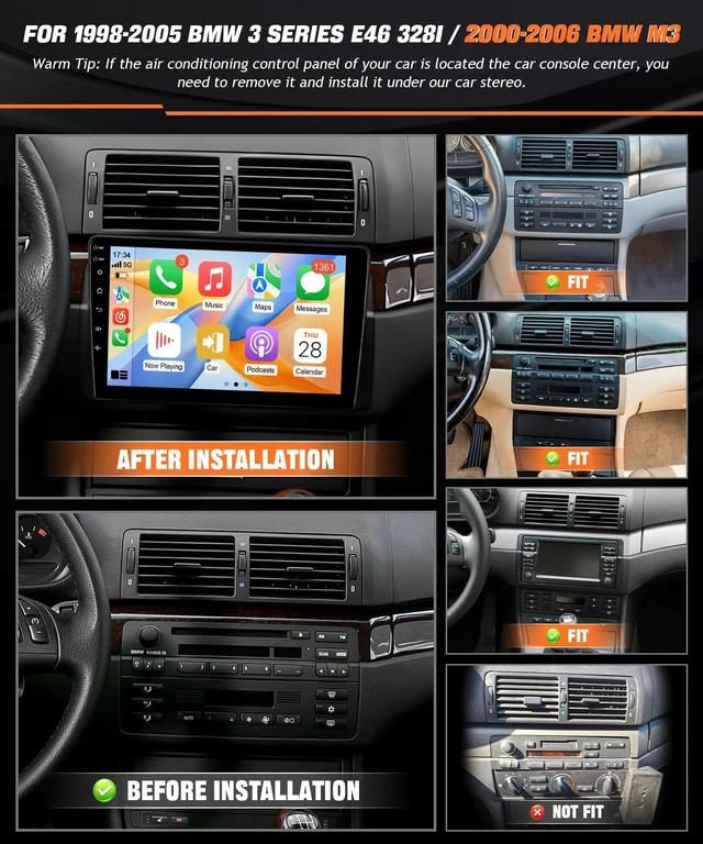 Alt view image 2 of 5 - Wadpon 8Core Android Radios for BMW 3 Series 325i 330i 328i E46 1998-2006
