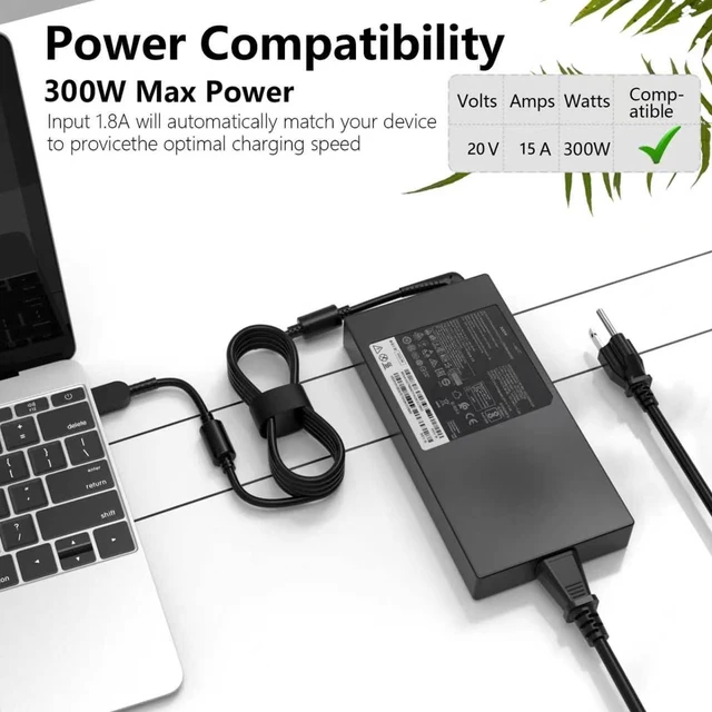 Alt view image 4 of 5 - 300W Charger Compatible with Lenovo Legion 5 5i 7 7i Pro Laptop