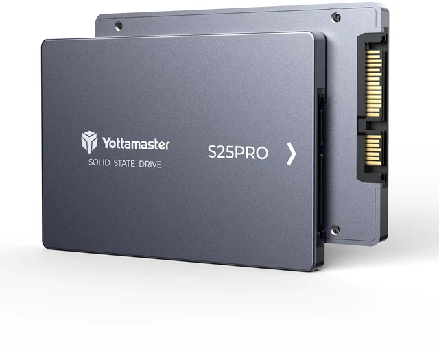 Main image of Yottamaster S25PRO 256GB 2.5" SATA III SSD, Aluminum Internal Solid State Drive for Efficient Heat Dissipation, Read Speed Up to 560 MB/s, SSD Upgrade Replacement for Laptop Desktop Computer