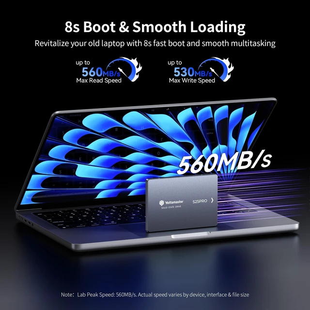Alt view image 2 of 5 - Yottamaster S25PRO 256GB 2.5" SATA III SSD, Aluminum Internal Solid State Drive for Efficient Heat Dissipation, Read Speed Up to 560 MB/s, SSD Upgrade Replacement for Laptop Desktop Computer