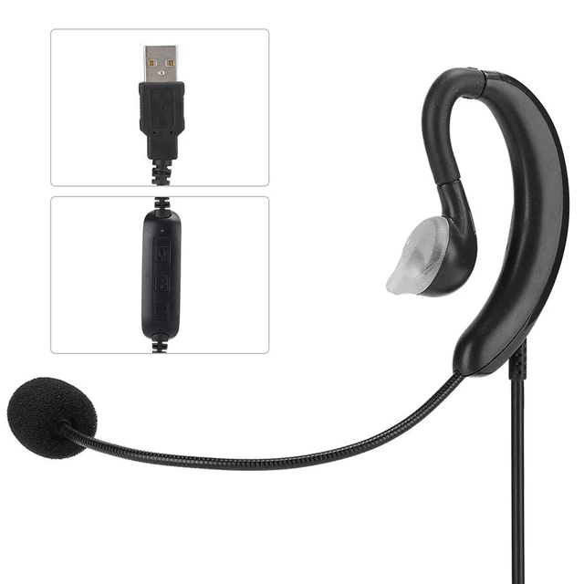 Alt view image 3 of 5 - SUNGOOYUE Headset Ear Hook Headset USB Headphone Computer Notebook Accessory
