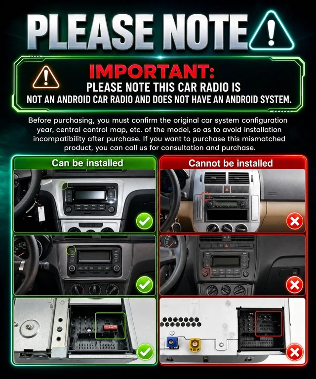 Alt view image 3 of 5 - Rimoody Car Radio Stereo Carplay for VW Passat Jetta Tiguan Golf EOS Polo