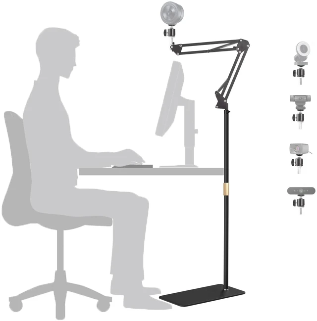 Main image of AYIZON Kiyo V2 Webcam Floor Stand,Metal Folding Webcam Floor Holder compatible with Razer kiyo V2 X,Kiyo V2, kiyo pro, kiyo X, kiyo pro ultra 4K Webcams