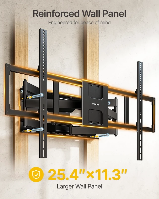 Alt view image 4 of 5 - monTEK XL 40 Long Arm TV Wall Mount for 60-140 inch TVs up to 275 lbs