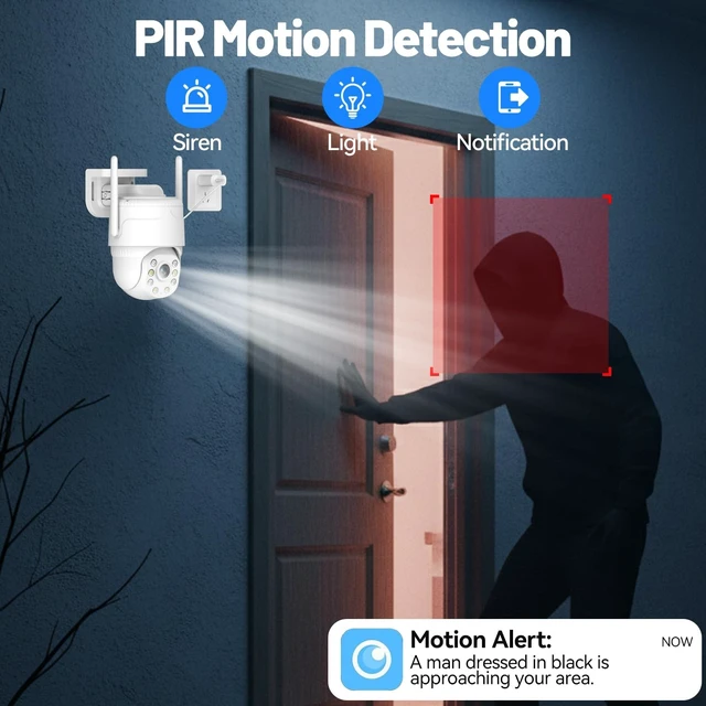 Alt view image 5 of 5 - runofast 4G LTE Cellular Security Camera Indoor, No WiFi Needed for Outdoor, Plug-in Powered, Pan-Tilt Rotation, Motion Detection Two-Way Talk, Remote Control,Unlimited Data Built-in eSIM