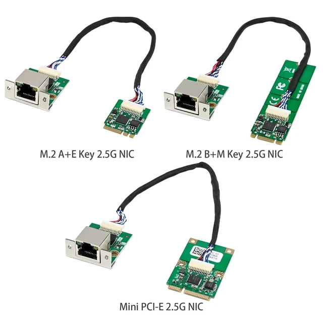 Alt view image 3 of 5 - M.2 A+E Key 2.5G Ethernet Adapter - NIC with Intel I226V Chipset Non-Screw