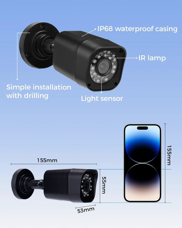Alt view image 4 of 5 - Aiwixen 1080P Wired Security Camera, Add-on CCTV Cam for Surveillance DVR