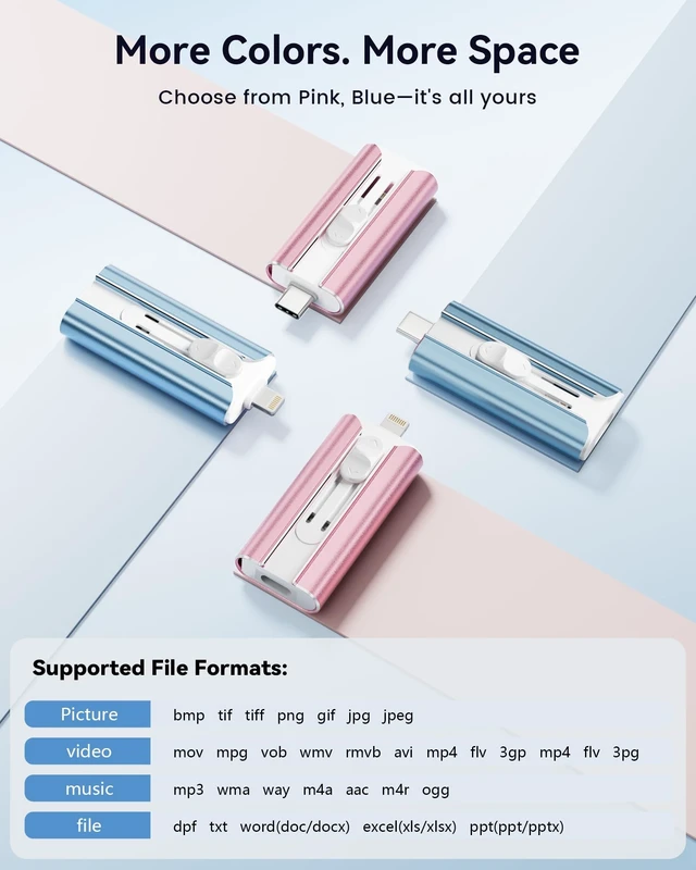 Alt view image 5 of 5 - MFi Certified Flash Drive 512GB for iPhone Thumb Drive USB Memory Stick