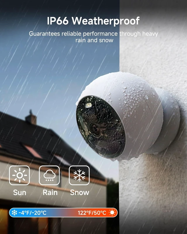 Alt view image 4 of 5 - Noorio B200 Outdoor Security Camera Wireless, 8GB Storage Magnetic Camera