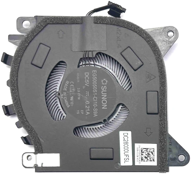 Alt view image 5 of 5 - BestParts New CPU+GPU+Small Cooling Fan Replacement for Alienware x15 R1, P/N: CN-082VD4 CN-0V0G61, CN-02H5HD CN-07M2CV, 82VD4 V0G61 2H5HD 7M2CV (4 Fans)