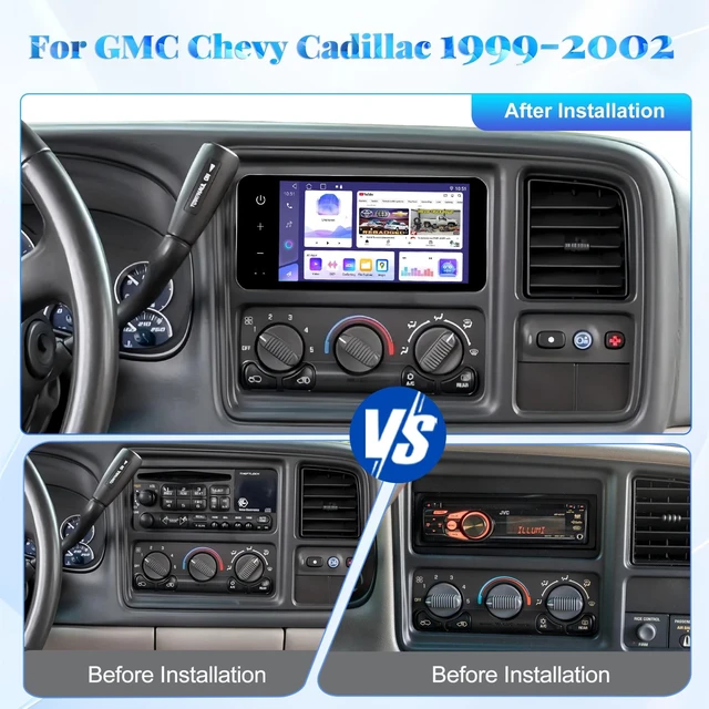 Alt view image 2 of 5 - AMEROBO Car Stereo for Chevy C/K 1995-1999, Silverado, GMC Sierra 1999-2002