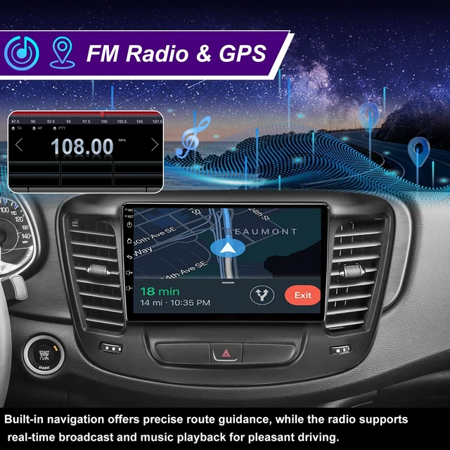 Alt view image 5 of 5 - 64G 5GWiFi Upgrade Car Stereo Radio for Chrysler 200 200C 200S 2015 2016 2017, 9inch Touch Screen Accessories Replacement Wireless Carplay Android Auto Bluetooth GPS Navigation Backup Camera FM