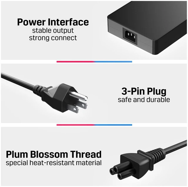 Alt view image 4 of 5 - 300W 20V 15A Laptop Charger Replacement for Lenovo Legion 5 5i 5P 7 7i pro 15 16 17 R9000P R9000K Y9000K Y9000X, Fit for ADL300SDC3A GX21F23045 SA10R16956 5A10W86289 AC Power Adapter Supply Cord