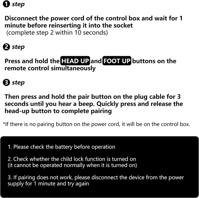 Alt view image 2 of 5 - FQOUG Replacement Remote Control for Homestock 99787W 58307W, Malouf iPowr M255 E255 Adjustable Bed, Richmat HJH103 Models (Massage)