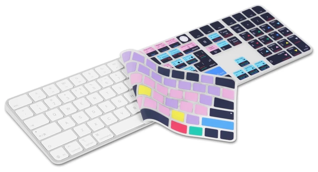 Alt view image 2 of 5 - XSKN Davinci Resolve Shortcut Keyboard Cover for iMac M4 Magic Keyboard with Touch ID and Numeric Keypad A3119