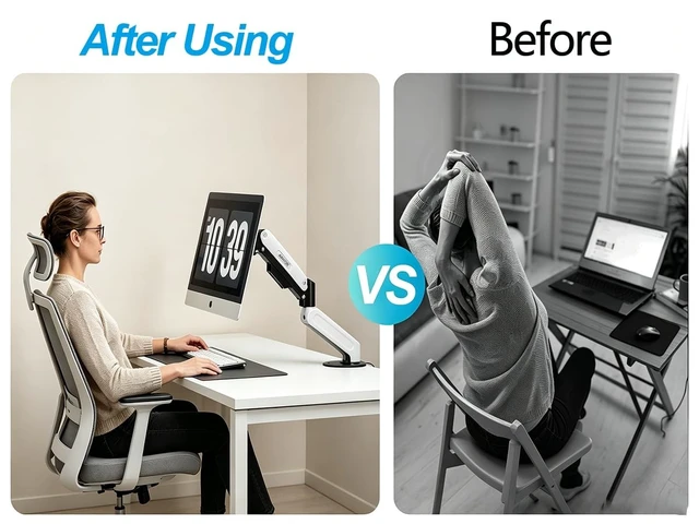 Alt view image 3 of 5 - Arvitek Single Monitor Mount for 13-32" Screens, 20lbs (Max), White