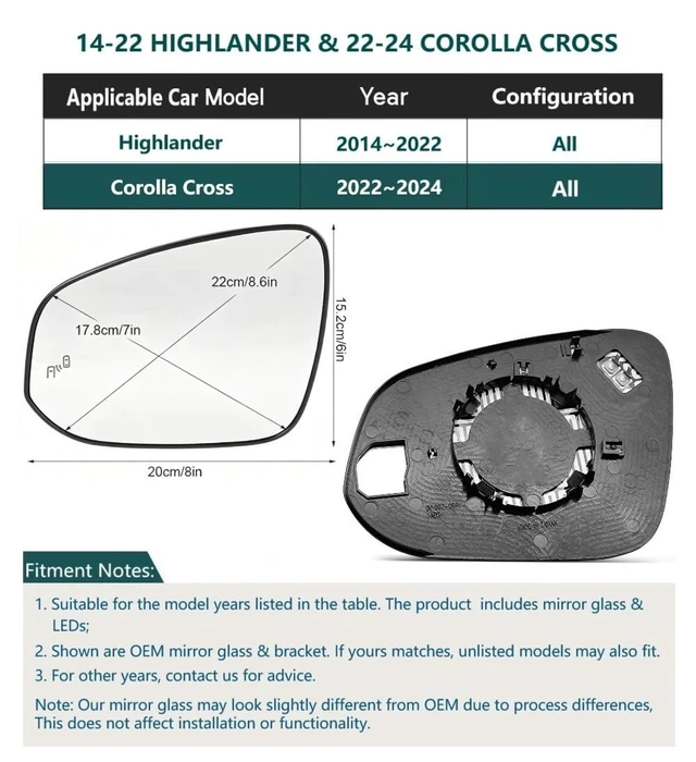 Alt view image 2 of 5 - BY-J for Toyota Highlander 2014-2022 Corolla Cross 2022-2025 BSD 77GHz Millimeter Wave Radar Car Blind Spot Detection System, Blind Spot Monitoring System