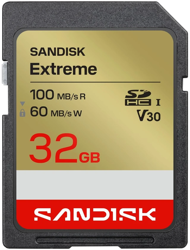 Main image of SANDISK 32GB Extreme SD Memory Card, Up to 100MB/s Read Speeds, UHS-I