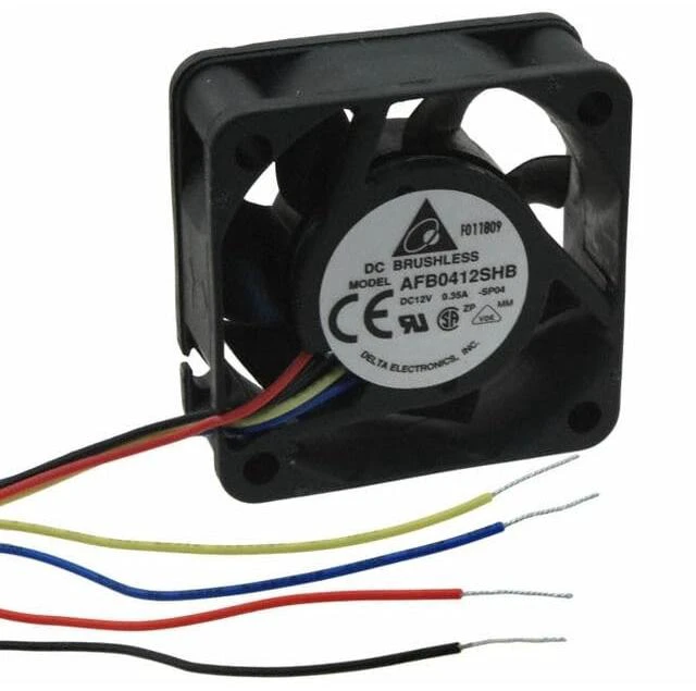 Main image of Delta Electronics AFB0412SHB-SP04 DC Fan, 40mm x 40mm x 15mm, 12V, 14.8 CFM, 11000 RPM, 4-Wire with PWM Control