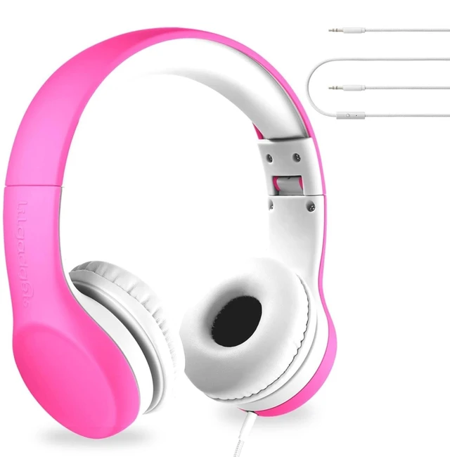 Main image of LilGadgets Connect+ Pro Wired Kids Headphones for School with Microphone, Volume Limiting Over-Ear Headset with Cord, SharePort Technology & SoftTouch Padding
