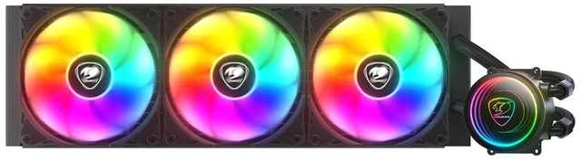 Main image of COUGAR Poseidon Elite 360 ARGB High Performance Liquid Cooler^^12.1cm Radiator^^3x120mm ARGB Fans^^Black (3MPSD360.0001)
