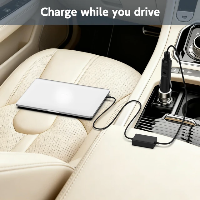 Alt view image 5 of 5 - ROLADA 100W USB C Car Charger for MacBook Pro Air Dell XPS Latitude, 20V