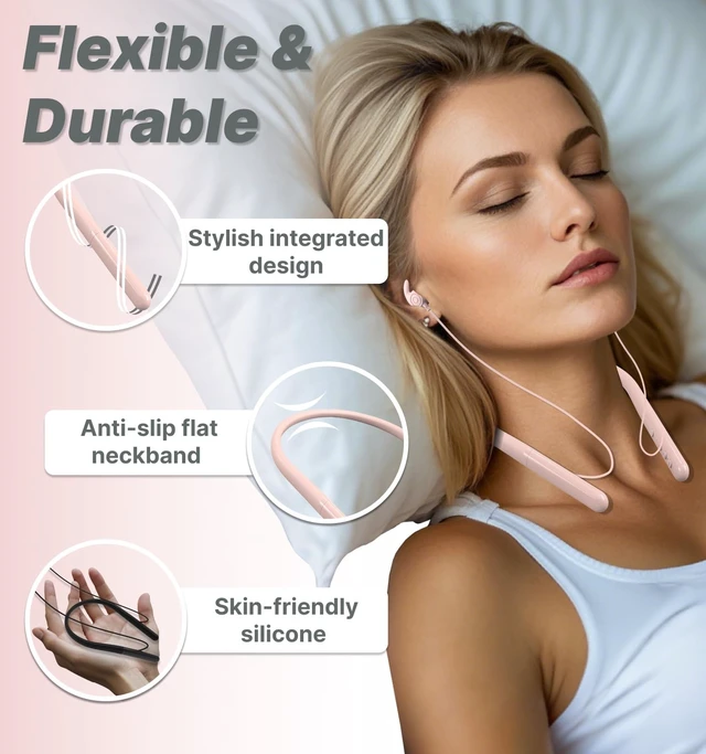Alt view image 4 of 5 - Hmusic Bluetooth Sleep Earbuds for Side Sleepers, Soft Silicone