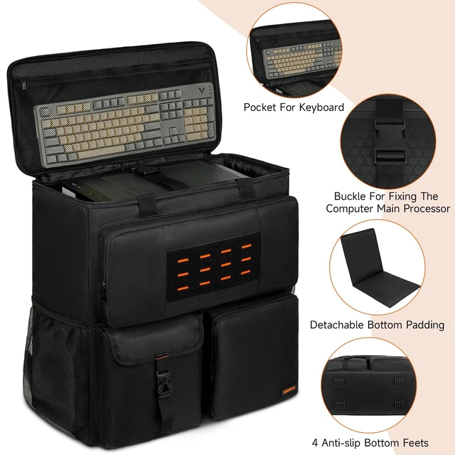 Alt view image 4 of 5 - MRINCA Computer Desktop Tower Large Carrying Case for ATX Mid-Tower Desktop