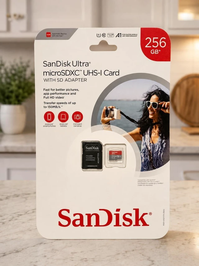 Main image of SanDisk 256GB Ultra SDXC Memory Card, 150MB/s, SDSQUAC-256G-ASLMA