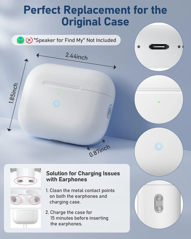 Alt view image 3 of 5 - Charging Case Compatible with AirPods Pro 3