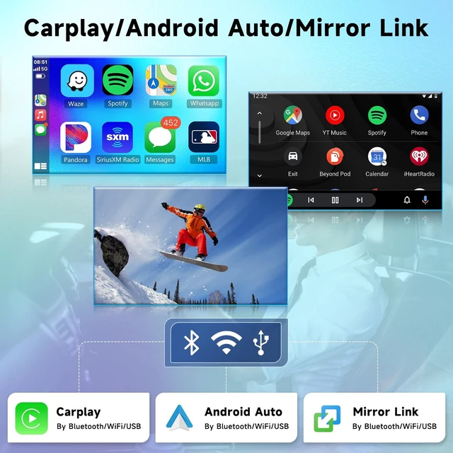 Alt view image 2 of 5 - Hodozzy Single Din Car Stereo 10.4 Inch Vertical Rotatable Wireless Carplay
