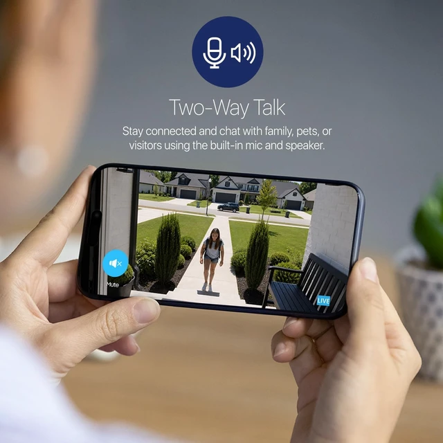 Alt view image 5 of 5 - AMLINK 2-Pack 5MP Security AI IP PoE Camera, Indoor Outdoor Surveillance Bullet, 2-Way Audio, Support 256GB MicroSD, Deterrent, 20fps 2PACK-AL5M-B5172EW