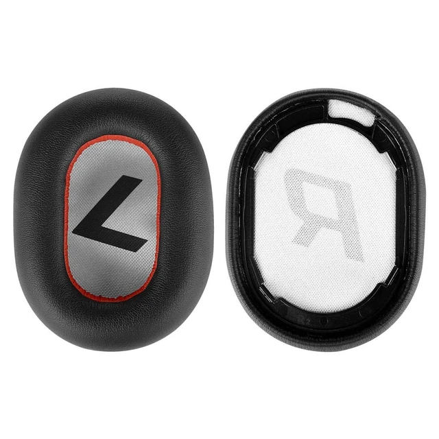 Alt view image 3 of 5 - Geekria QuickFit Replacement Ear Pads for Plantronics BackBeat PRO 2/PRO 2 Special Edition, Voyager 8200 UC Headphones Ear Cushions (Black/Red)