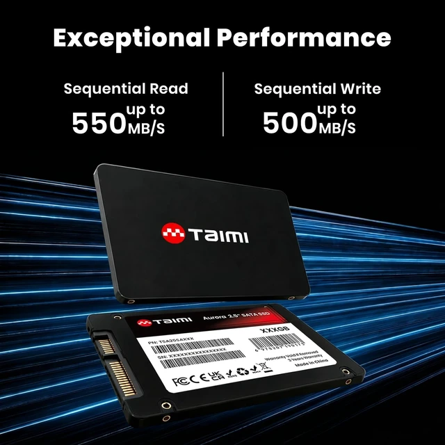 Alt view image 4 of 5 - TAIMI 2.5-Inch SATA III Internal Solid State Drive (SSD) - Up to 550MB/s, 3D NAND TLC, High-Speed Storage Upgrade for Laptop, Desktop, PC (512, GB)