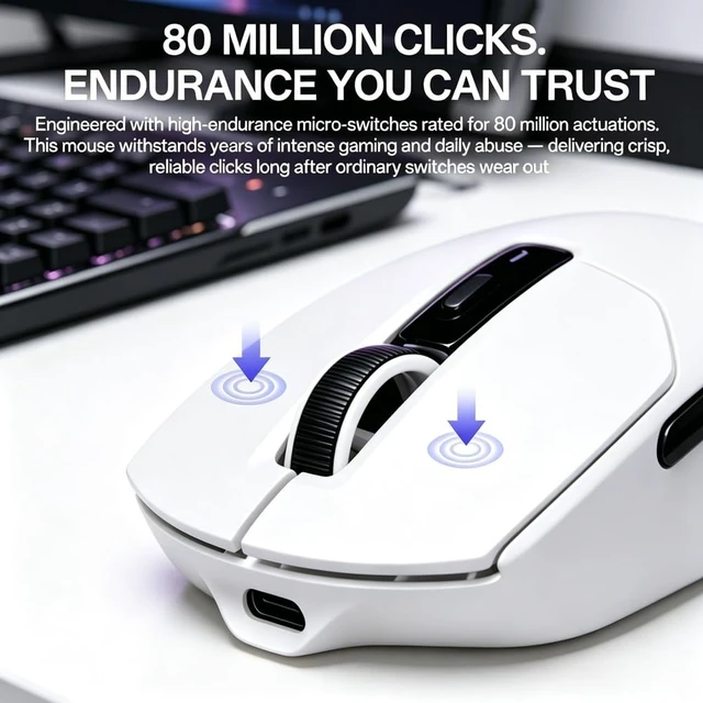 Alt view image 4 of 5 - yeah magic Tyrfing V1 Tri-Mode Wireless Gaming Mouse White