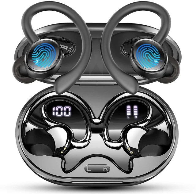 Main image of Matast Ear Buds Wireless Earbuds,Bluetooth 5.4 Headphones Sport, 50H Deep Bass Sound Over Ear Buds with 4 ENC Noise Cancelling Mic, Dual LED Display, IP7 Waterproof Earphones with Earhook for W